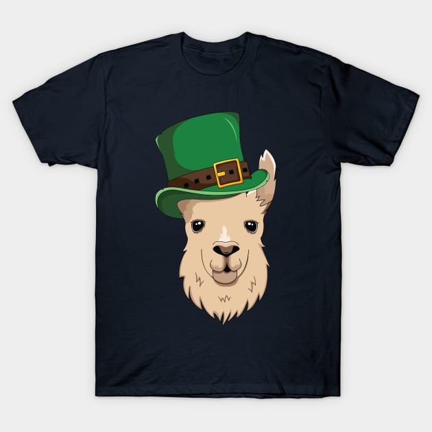 Llama St. Patricks Day T-Shirt Kids Boys Girls Leprechaun T-Shirt by 14thFloorApparel